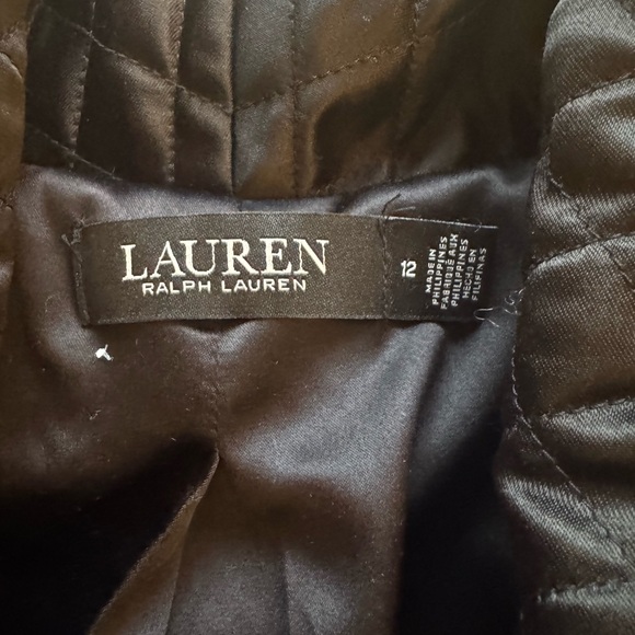 LAUREN Quilted-Satin-Trim Wool-Blend Coat - Picture 11 of 16